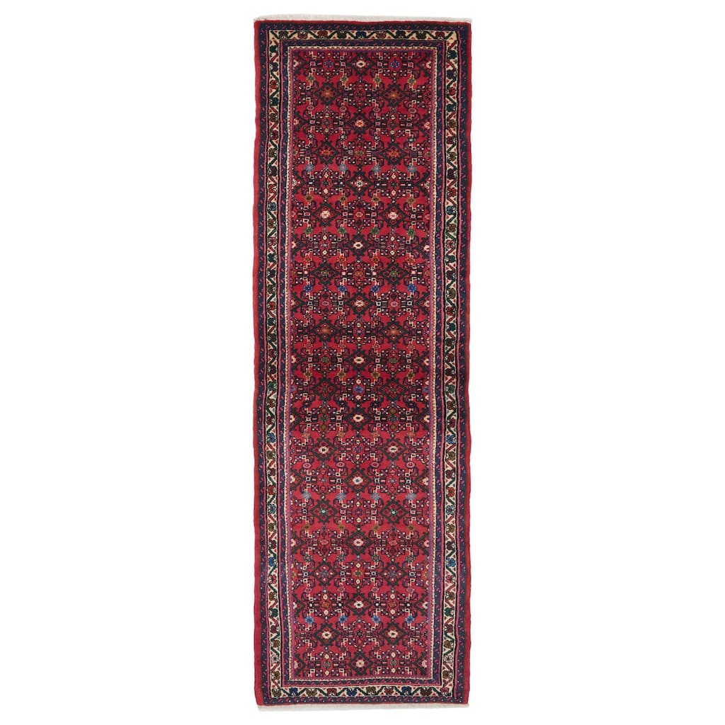 ECARPETGALLERY Hand-knotted Andelz Red Wool Rug - 2'8 x 9'2