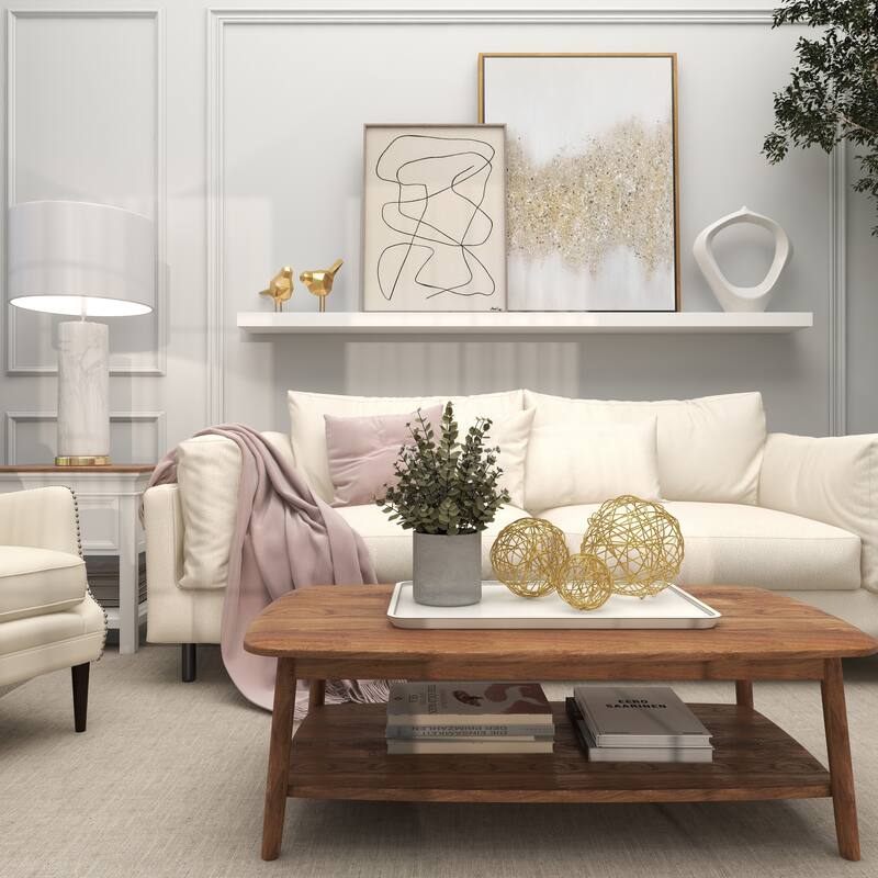 CosmoLiving by Cosmopolitan Gold or Silver Metal Wire Orb Geometric Decorative Sculpture (Set of 3)