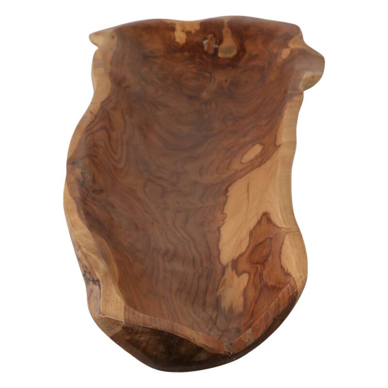 Wood Decorative Bowl Long Natural Organic Centerpiece - 39" Brown - 39" x 14" x 4"