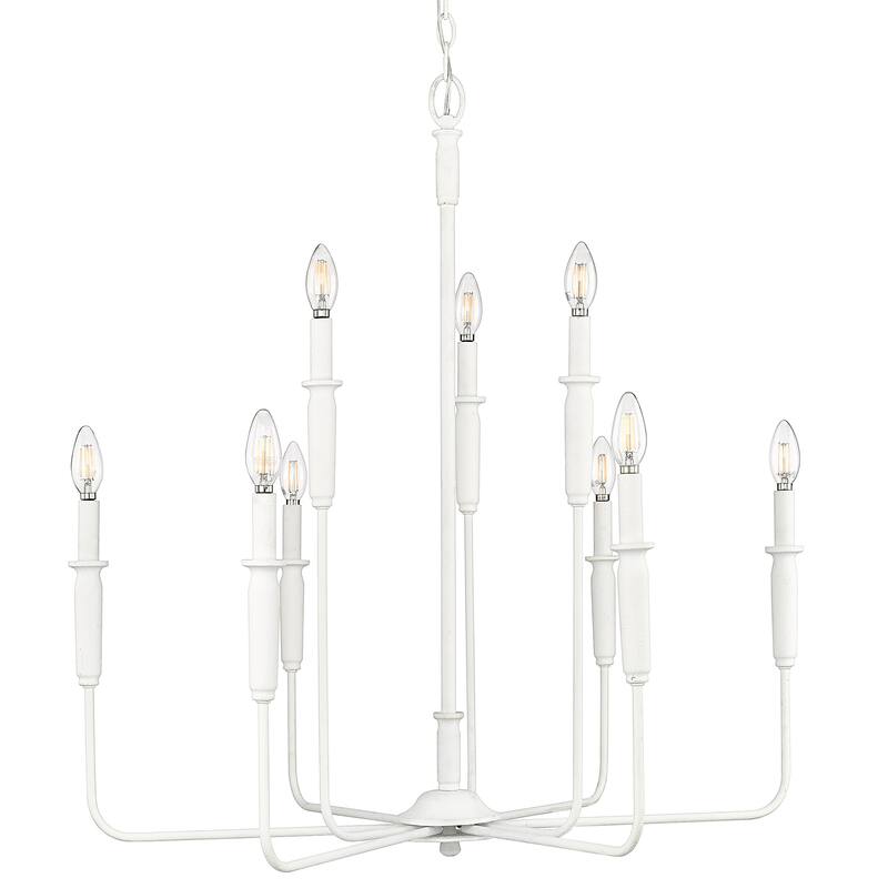 Millennium Lighting 29309 Savanne 9 Light 32" Wide Taper Candle Style - Textured White