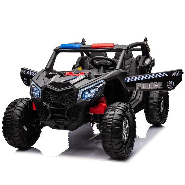 slide 2 of 25, 24V 2 Seater Kids Ride on UTV Car with Remote Control Black