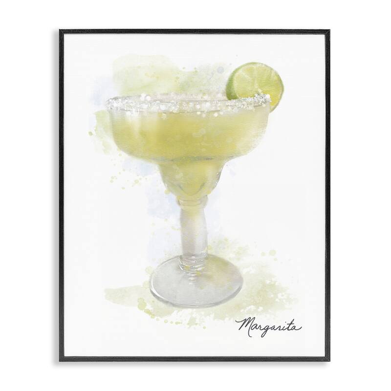 Stupell Soft Faded Margarita Framed Giclee Art Design By Matthew Piotrowicz - 16 x 20 - Black