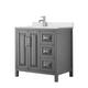 Option Dark Gray / Giotto Quartz Top / Polished Chrome