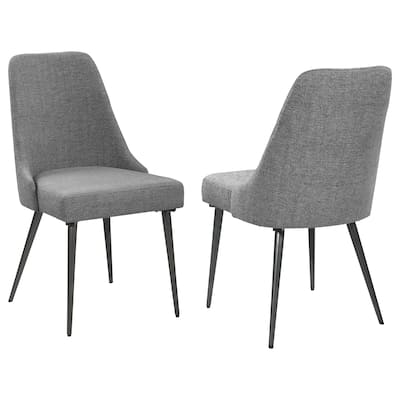 Alana Sand Velvet Upholstered Dining Side Chair (Set of 2)