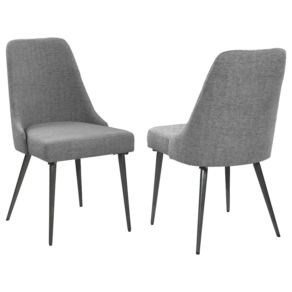 Alana Sand Velvet Upholstered Dining Side Chair (Set of 2)