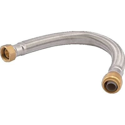 SharkBite 3/4" x 3/4" FIP, 15" Stainless Steel Braided Flexible Water