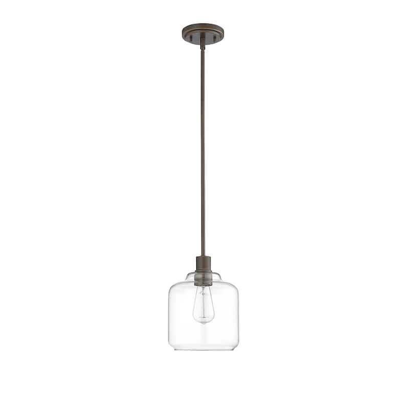 Millennium Lighting Asheville 1 Light Mini-Pendant Fixture with Clear Glass Shades - Rubbed Bronze