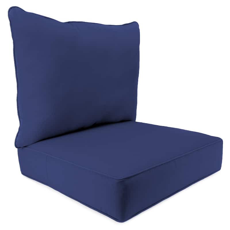 Sunbrella 24" x 47" Outdoor Deep Seat Cushion Set with Welt - 46.5'' L x 24'' W x 6'' H - Echo Midnight