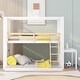 preview thumbnail 9 of 20, Solid Wood Twin Over Full Bunk Bed with Desk&Shelves,Green