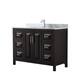 Option Dark Espresso / White Carrara Marble Top /