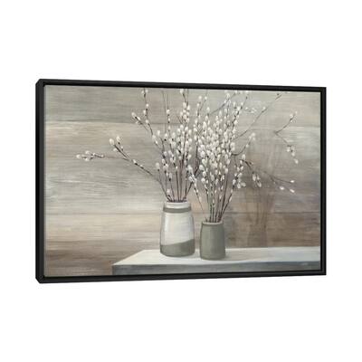 iCanvas "Willow Still Life Gray Pots" by Julia Purinton Framed Canvas Print