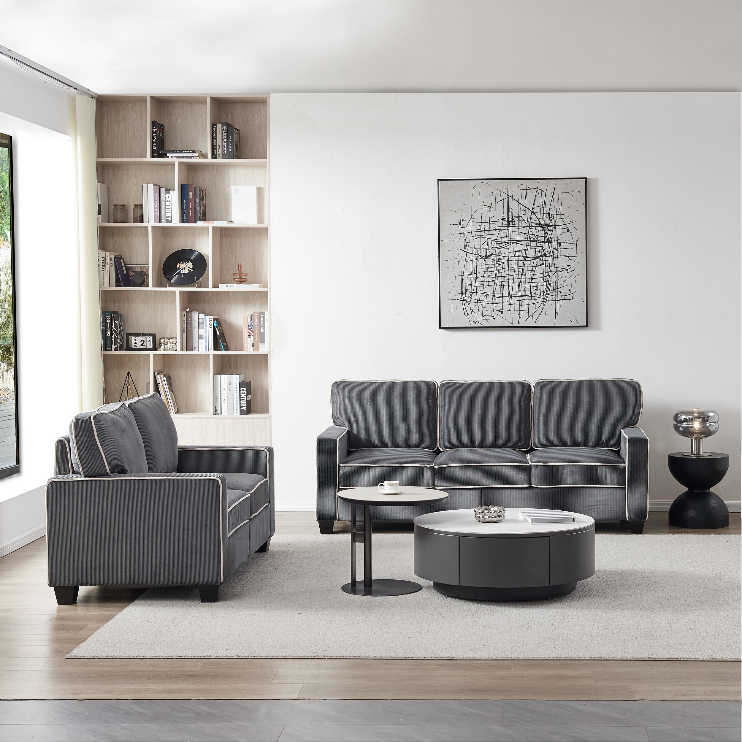 Corduroy sofa and deals loveseat