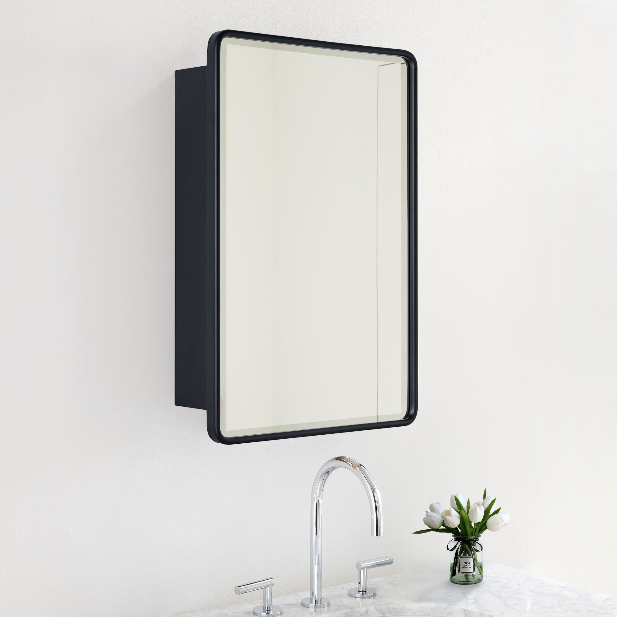 TEHOME Bryand Rectangle Metal Framed Bathroom Medicine Cabinet