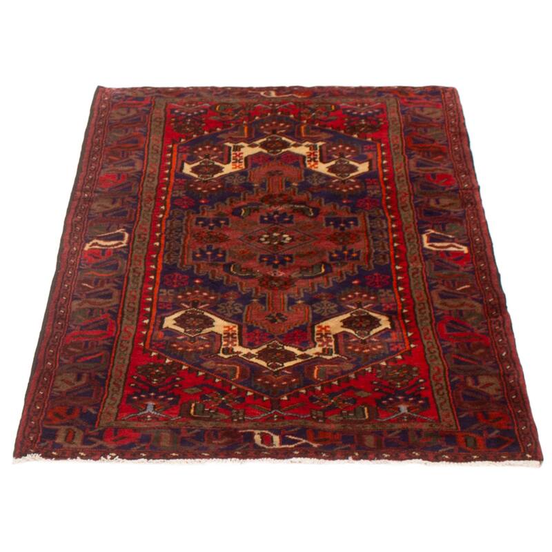 ECARPETGALLERY Hand-knotted Andelz Red Wool Rug - 4'1 x 5'10