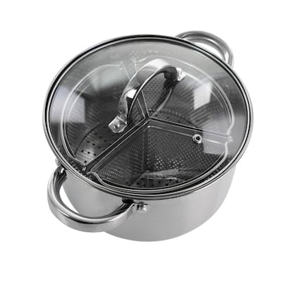 Oster Sangerfield 5 Piece 4 Quart SS Dutch Oven w/ Lid and Dividers