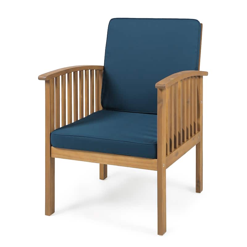 Casa Acacia Outdoor Acacia Wood Club Chairs(Set of 2) by Christopher Knight Home