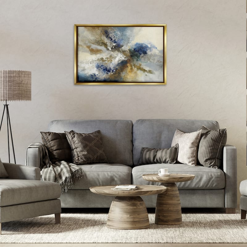 Stupell Expressive Neutral Distortion Framed Floater Canvas Wall Art Design By K. Nari