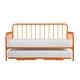 preview thumbnail 7 of 10, Eury Open Frame Metal Daybed with Lift-Up Trundle Orange
