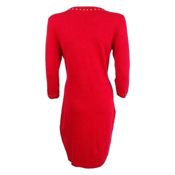 calvin klein studded sweater dress