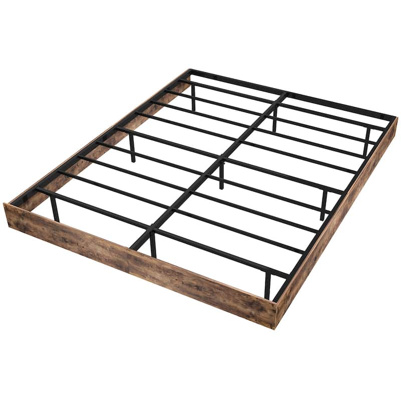 Floating RGB LED Bed Frame Heavy Duty Metal Platform Bed, No Box Spring Needed