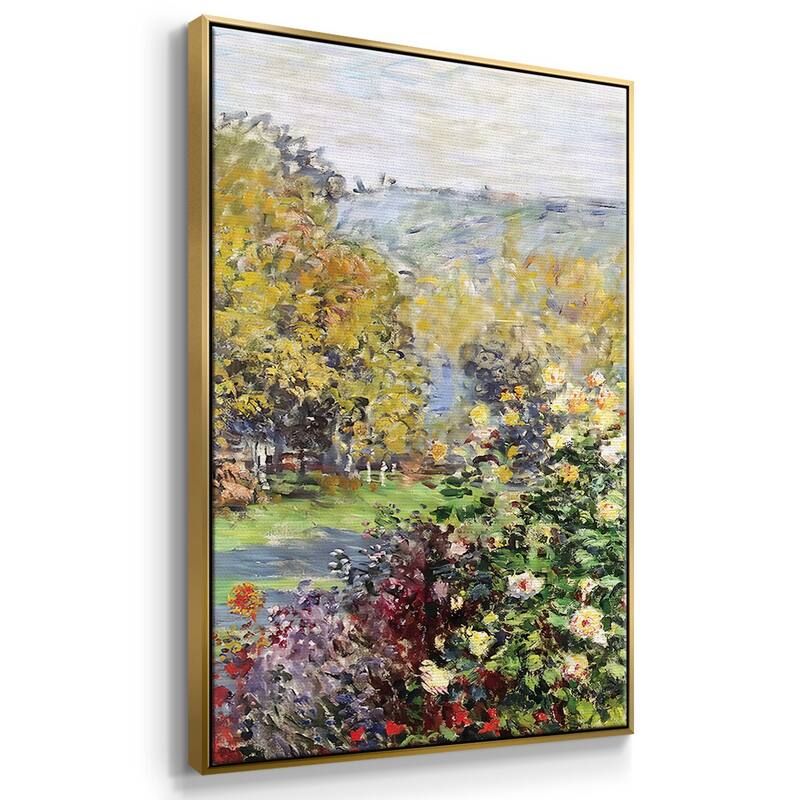 The Corner of the Garden at Montgeron, 1876 - Multi Piece Framed Canvas