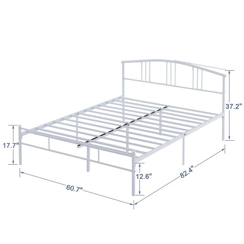 VECELO Bed Frame with Headboard & Metal Slat,Easy Set up- Twin/Full/QueenSize Bed