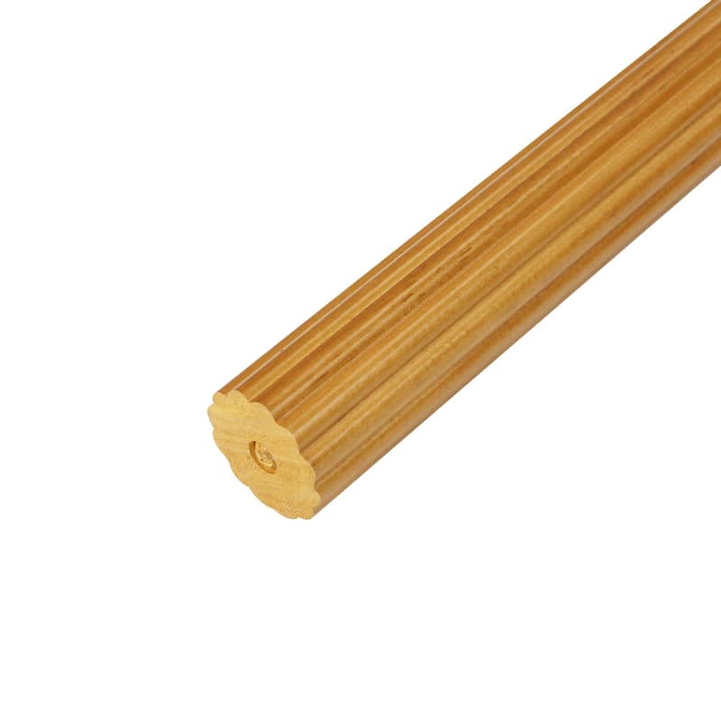 Mix & Match 1-3/8 in. dia. Wood Single Curtain Rod - 6FT(1x6FT) - Heritage Oak