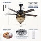 preview thumbnail 15 of 47, 52 or 62 or 72 Inches Crystal Ceiling Fan Fandelier with Lights,For Bedroom Kitchen Patio Remote Control