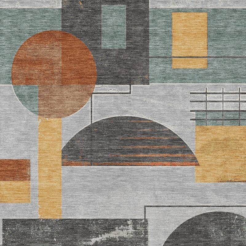 HomeRoots Geometric Modern Rectangle Outdoor Rug