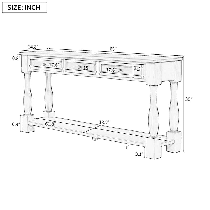 Console Table Long Sofa Table Easy Assembly