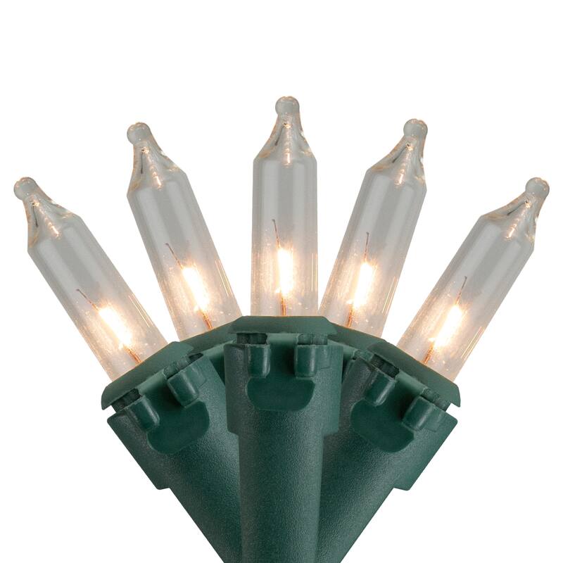 300-Count Clear Mini Christmas Light Set - Green Wire - String Lights