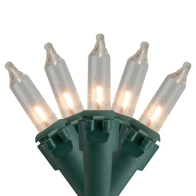 300-Count Clear Mini Christmas Light Set - Green Wire