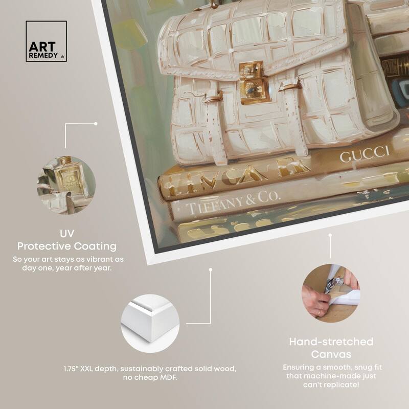 Sage Green Glam Canvas by Art Remedy