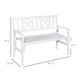 preview thumbnail 12 of 16, Outsunny Outdoor Foldable Garden Bench, 2-Seater Patio Wooden Bench, Loveseat Chair with Backrest and Armrest