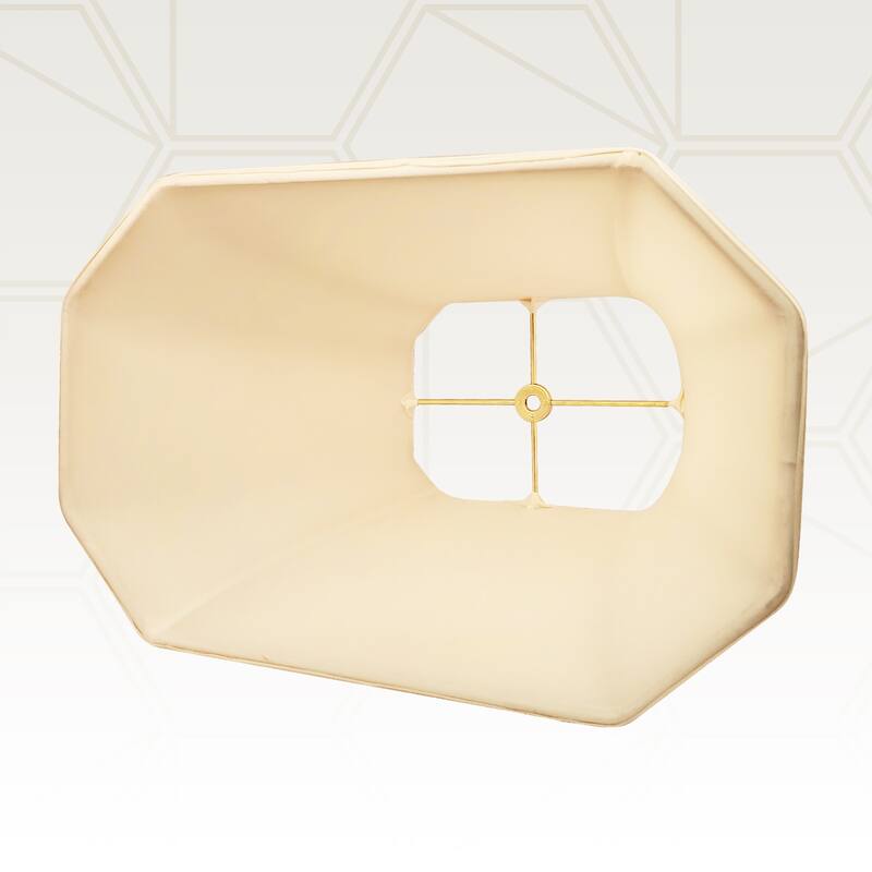 Royal Designs Rectangle Cut Corner Lamp Shade, White, (7x10)x(12.25x18)x13.25