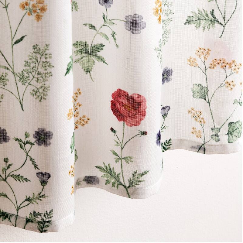 Martha Stewart Martha's Garden Print Valance, Swag, or Tier Pair Curtain Collection