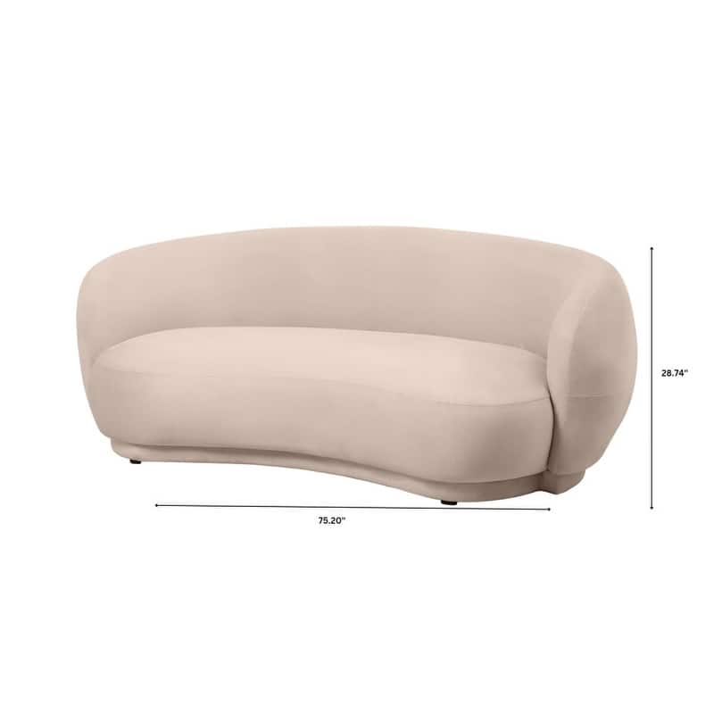Faze 3 Seater Velvet Upholstered Solid Wood Frame Sofa with Plush Foam Cushions, No Assembly for Living Room, Home Office, Bed