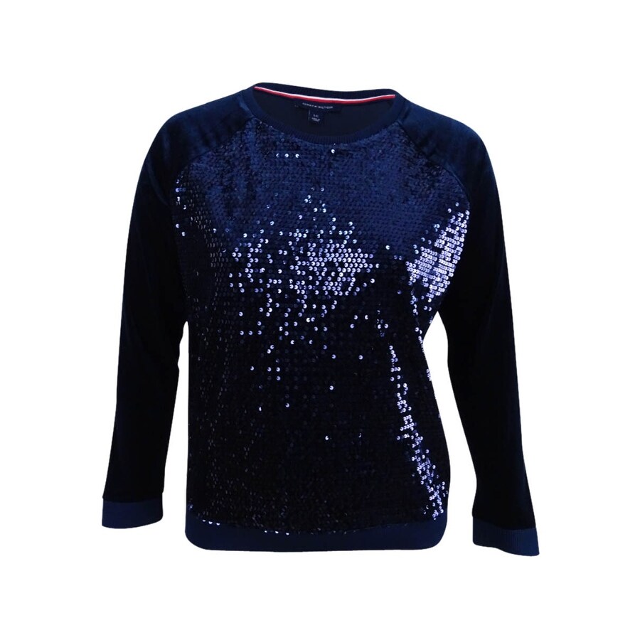 tommy hilfiger velvet sweatshirt
