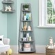 preview thumbnail 12 of 14, RiverRidge Kids 5-Tier Corner Ladder Playroom Display Bookshelf Organizer Grey