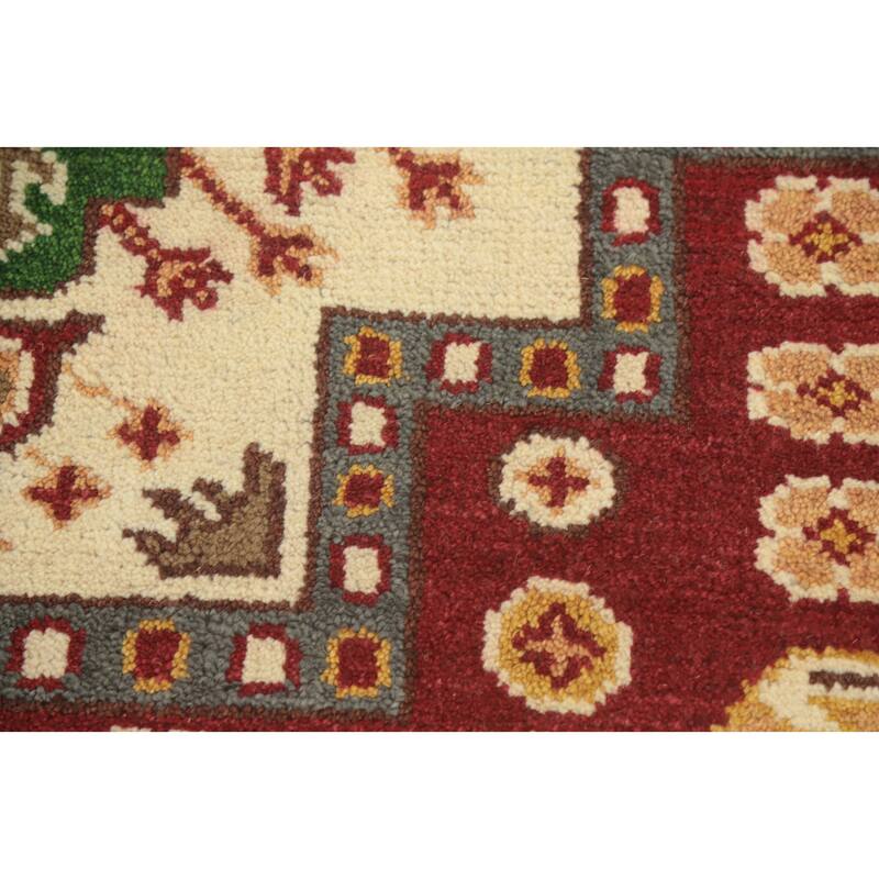 Handmade Wool Kazak Indian Area Rug Handmade Wool Carpet - 11' 10'' X 9' 0''