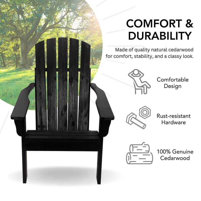 Laguna Outdoor Weather Resistant Wood Patio Adirondack Wood Chair