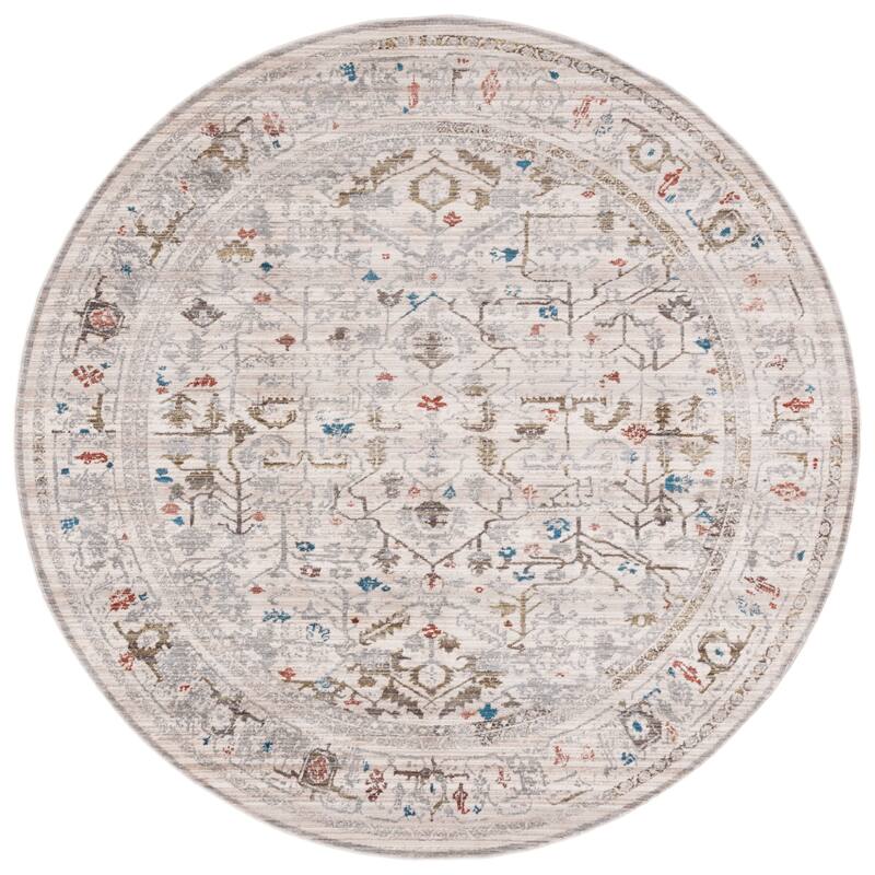 SAFAVIEH Vintage Persian Devleta Oriental Rug - 6'7" Round - Ivory/Sage