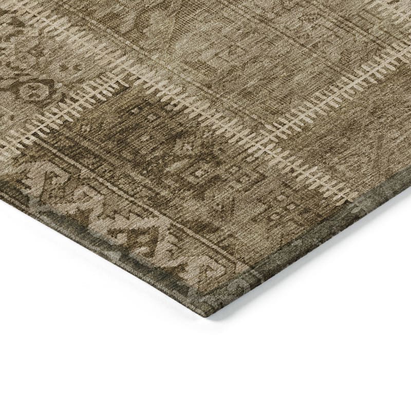 HomeRoots Patchwork Transitional Rectangle Outdoor Rug