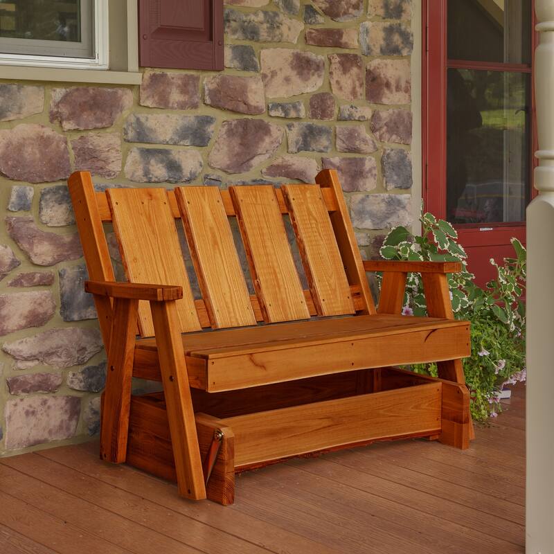 Live Edge Locust Wood 4' Timberland Glider Bench
