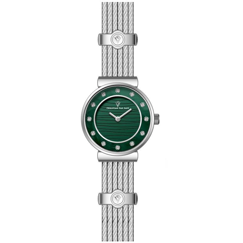 Christian Van Sant Women's Cavo Green Dial Watch - CV1293 - One Size