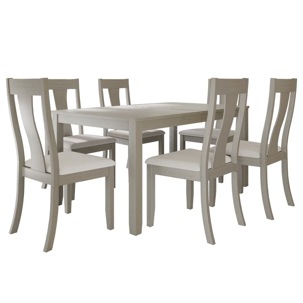 CraftPorch Vintage Style 7-piece Wooden Dining Set
