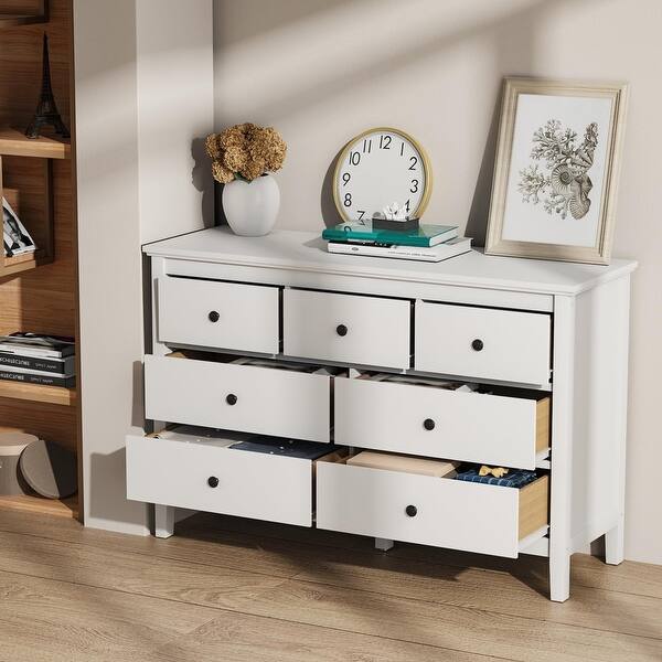hollywood golden age dresses Royalcraft Dresser for Bedroom, 7 Drawers Dresser with Distinctive Wo –  RoyalCraft main image 1