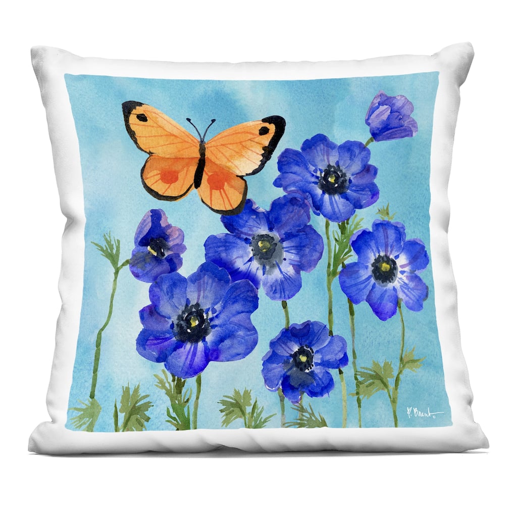 Stupell Poetic Monarch Butterfly Decorative Printed Throw Pillow Design by Paul Brent