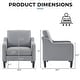 preview thumbnail 101 of 133, VINGLI Mid Century Modern Fabric Accent Chair