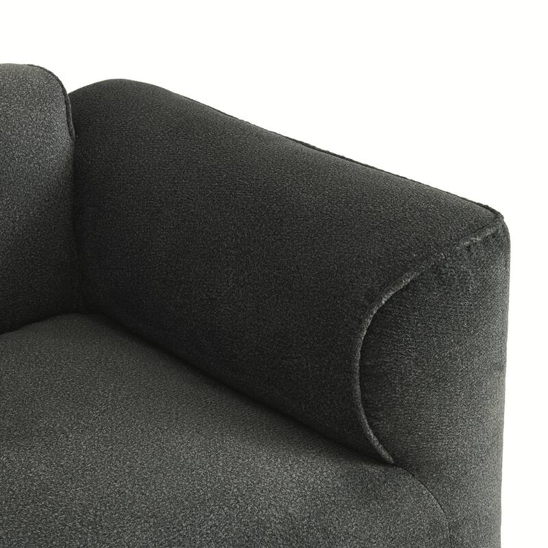 Luxurious Velvet 4-Seater Sofa with Detachable Footstool & Pure Sponge Cushions